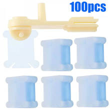 KAOBUY 100Pcs Blue Plastic Floss Bobbins With Bobbin Winder, Floss Bobbins Set For DIY Embroidery Floss Cross Stitch Threads 2024 - buy cheap