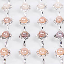 Wholesale 100pcs/lot Real Freshwater Pearl Ring Adjustable Finger Ring Free Size Ring Jewelry Nice Gift 2024 - buy cheap