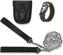 Survival Pocket ChainSaw 65cm Emergency Household Gardening Hand Chain saw with Survival Wristband Bracelet Chainsaw Camping 2024 - buy cheap