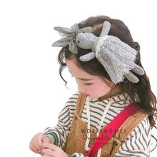 Diadema de conejo de gran tamaño para niña y mujer, vestido de encaje bordado, diadema de conejo grande, accesorios para el cabello, regalo 2024 - compra barato