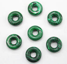 Wholesale 15pcs 12 Colour Natural Stone Malachite Donut Pendants 15mm Beads for Jewelry Making Accessories 2024 - buy cheap