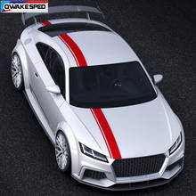 1 set Car Whole Body Sport Stripes Car Hood Bonnet Sticker For Audi-TT TTS RS R8 Coupe Auto Engine Cover Roof Tail Decor Sticker 2024 - buy cheap