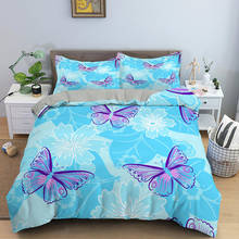 Butterfly 3D Print Duvet Cover Bedding Set With Pillow Case Luxury Microfiber Bedspread Queen King Size Kids Adult Lovely Gifts 2024 - buy cheap