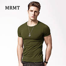 Tight cultivate one's morality t-shirts v-neck collar pure color T-shirt man Render vest male Sapphire v-neck 2024 - buy cheap