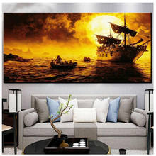 Full Drill Square Diamond Painting Pirates of the Caribbean 5D DIY Diamond Embroidery sailboat Picture Of Rhinestone Mosaic Kit 2024 - buy cheap