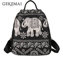 Mochila de diseño con diseño de elefante para mujer, bolso de viaje de tela Oxford de alta calidad, novedad de 2021 2024 - compra barato