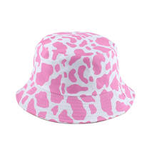 Sombrero de pescador Reversible para mujer, gorra de pesca con estampado de vaca rosa, estilo coreano, para Otoño y verano, 2020 2024 - compra barato
