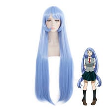 Boku no my hero academia nejire hadou, peruca longa de cosplay azul, resistente ao calor, para carnaval, festa de dia das bruxas + boné com peruca grátis 2024 - compre barato