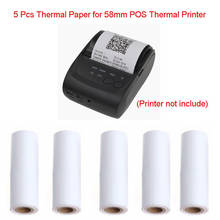 Rolo de papel térmico para impressora pos 50mm, lote de 5x30mm para impressora térmica 2024 - compre barato