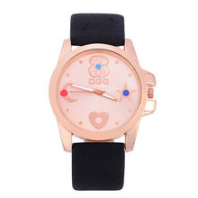 Reloj de cuarzo con correa de cuero para mujer, cronógrafo informal de lujo, esfera Simple, color oro rosa, nuevo 2024 - compra barato