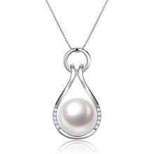 Серебряное ожерелье для женщин, ожерелье с искусственным жемчугом, кулоны, кристальная инкрустация, дизайнерские ювелирные изделия 2024 - купить недорого