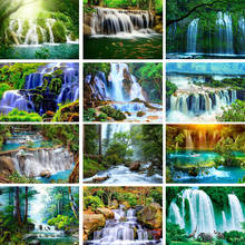 Full Diamond Painting 5D Landscape Waterfall Home Decoration Gift Cross Stitch Kit Rhinestone Embroidery Mosaic Picture 2024 - buy cheap