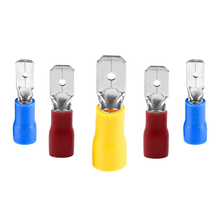 100pcs Male Red blue yellow 2.8mm 4.8mm 6.3mm Insulated Spade Wire Connector Electrical Crimp Terminal 2024 - buy cheap