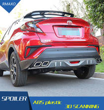 For Toyota CHR Body kit spoiler 2018-2020 For CH-R BAck ABS Rear lip rear spoiler front Bumper Diffuser Bumpers Protector 2024 - buy cheap