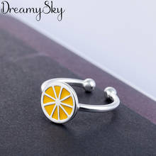 Punk Silver Color  Lemon Finger Rings For Women Antique Ring Christmas Gifts Jewelry 2024 - buy cheap