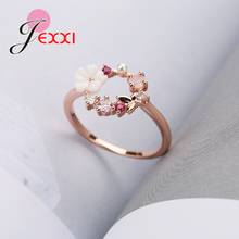 Vintage 925 Sterling Silver Flower Branch Rings for Women Girls Wedding Engagement Accessories Trendy Jewelry Anillos 2024 - buy cheap