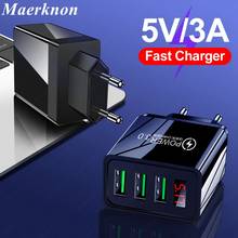 3 USB Phone Charger Quick Charge 3.0 Mobile Phone Charger LED Display EU Wall Charger For iPhone 11 Samsung Mobile phone charger 2024 - купить недорого