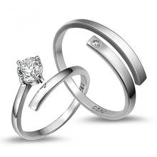 Набор колец с кристаллами циркония для женщин и мужчин, модные кольца для помолвки в романтивечерние ле, Подарочная бижутерия для вечеринок 2024 - купить недорого