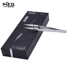 Anti-Static Precision Ceramic Tweezers Stainless Steel Electronic Cigarette Industrial Ceramic Tweezers Insulated Straight Tip 2024 - compre barato