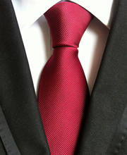 Corbatas clásicas de 8cm para boda, fiesta, corbata Burdeos de lujo con rayas, novedad 2024 - compra barato