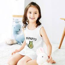 Vestido con estampado Kawaii de aguacate para niñas, ropa Harajuku de diseño estético, novedad, Verano 2024 - compra barato