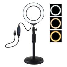 Photography Fill Light Dimmable LED Selfie Ring Light Youtube Video Live  Photo Studio Vlogging Light &Desktop Mount Holder 2024 - buy cheap