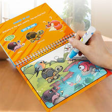 Волшебная книга для рисования водой, книга для рисования с волшебной ручкой, доска для рисования для детей, обучающая игрушка для рисования 2024 - купить недорого