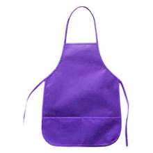 Kids Children Non-woven Fabric Pocket Apron Kitchen Painting DIY Art Class Cover Household Cleaning Tools 2024 - buy cheap