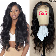 5x5 Lace Closure Wigs Deep Part Pre Plucked With Baby Hair Body Wave Brazilian Remy Human Hair Wigs 4x4 Closure Wigs For Women 2024 - buy cheap