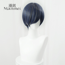 Anime Black Butler Ciel Phantomhive Blue Grey Mixed Color Cosplay Wig Heat Resistant Synthetic Hair Halloween Carnival Party 2024 - buy cheap