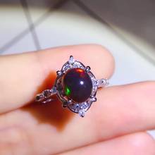 Opal Ring Free shipping Real and natural black opal Ring 925 sterling silver for Man Or For Woman 2024 - buy cheap