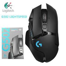 Logitech-mouse gamer g502, lightspeed, 16000dpi, com sensor hero, lightync, suporta botão, sistema tensionado, n 2024 - compre barato