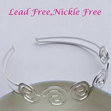 5PCS Silver Spiral pattern Plain Metal Hair Headbands women hair hoops at nickle free and lead free hairbands 2024 - buy cheap