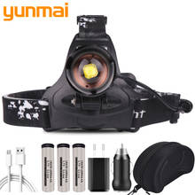 Lanterna de cabeça xhp100 com zoom, 9 núcleos, à prova d'água, usb, recarregável, bateria 18650, lâmpada 6s 2024 - compre barato
