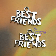 20pcs/lot--24x16mm, Antique silver plated Best Friends word charms ,DIY supplies, Jewelry accessories 2024 - buy cheap