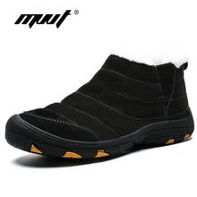 Keep warm Winter Men Boots Warm Snow Boots Suede leather outdoor Work boots Men Footwear Fashion Rubber Ankle boots 2024 - buy cheap