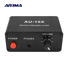 AIYIMA NE5532 стерео музыка аудио сигнала Предварительный усилитель наушников получить 20db RCA 3,5 мм Объем Управление тон предусилитель 12V 2024 - купить недорого