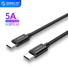 Orico USB Type C to Type C QC3.0 5A Cable for Huawei Mate 20 Redmi K20 Note7 Quick Charge 3.0 Fast Charger Cable for MacBook Pro 2024 - buy cheap
