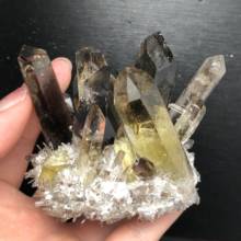 unique Natural tawny transparent quartz crystal clusters of mineral samples, reiki healing beautiful craft home decoration 2024 - buy cheap