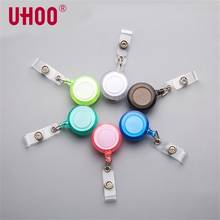 Uhoo 6706 Candy Color Badge Reel Cord Rope Name Tag Case Holder Customized-logo Badge Holder Snap Clips Nurse Name Card Holder 2024 - buy cheap