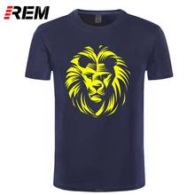 REM Summer Fashion Colorful Reggae Lion Design T Shirt Men's High Quality Animal Tops Hipster Tees 2024 - buy cheap