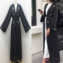 Abaya dubai muçulmano vestido kaftan kimono bangladesh robe musulmane roupas islâmicas caftan marocain turco eid presente parte 2024 - compre barato