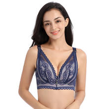 Sutiã listrado grande, sexy, push up, para moças, copo fino, tamanho 34-52 c d, sutiã 2024 - compre barato