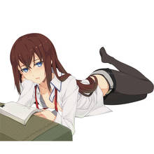 Pegatina decorativa para ventana de coche, accesorios impermeables, belleza Sexy, Steins Gate Makise Kurisu 2024 - compra barato