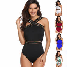 Bikini brasileño de una pieza para mujer, traje de baño de cintura alta, Bikini de realce, novedad de 2021 2024 - compra barato