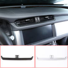 Consola Central de ABS para el Interior del coche, tiras de decoración de ventilación de aire acondicionado, estilo de fibra de carbono, Para Jaguar XF 2016 2017 2018 XFL 2024 - compra barato