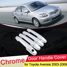 Cubierta de manija de puerta cromada para Toyota Avensis T250, T25, 2003, 2004, 2005, 2006, 2007, 2008, 2009, accesorios de estilo de coche ABS 2024 - compra barato