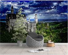 Papel tapiz 3d con foto personalizada, estilo europeo, Castillo de luz de luna, edificio, sala de estar, decoración del hogar, murales de pared 3d, papel tapiz para paredes 3 d 2024 - compra barato