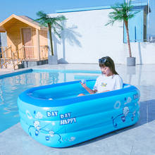 Air Inflatable Swimming Pool Outdoor Backyard Courtyard Patio Children's Paddling Pool Bathtub 120cm 2024 - buy cheap