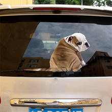 Funny Dog Bulldog Unique Reflective Car Stickers Decals Waterproof Animal Cartoon Dog Car Motorcycle Decals Bulldog Pattern 2024 - buy cheap